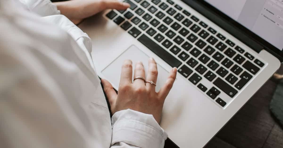 A man using a laptop