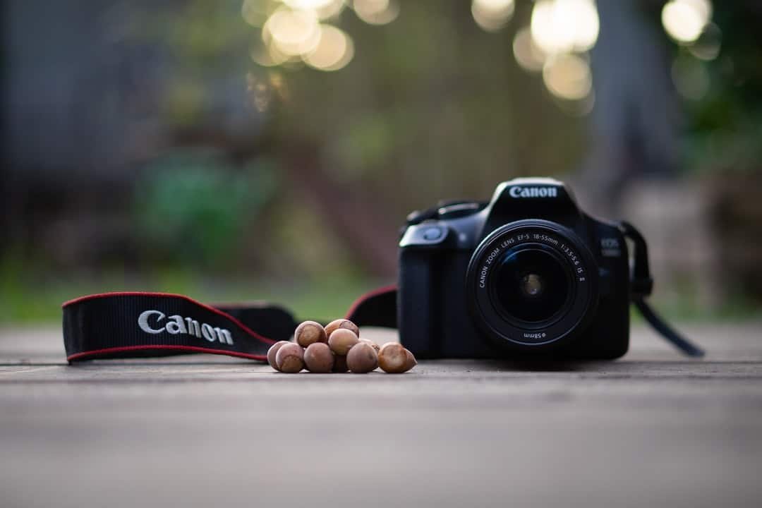 A camera on a table