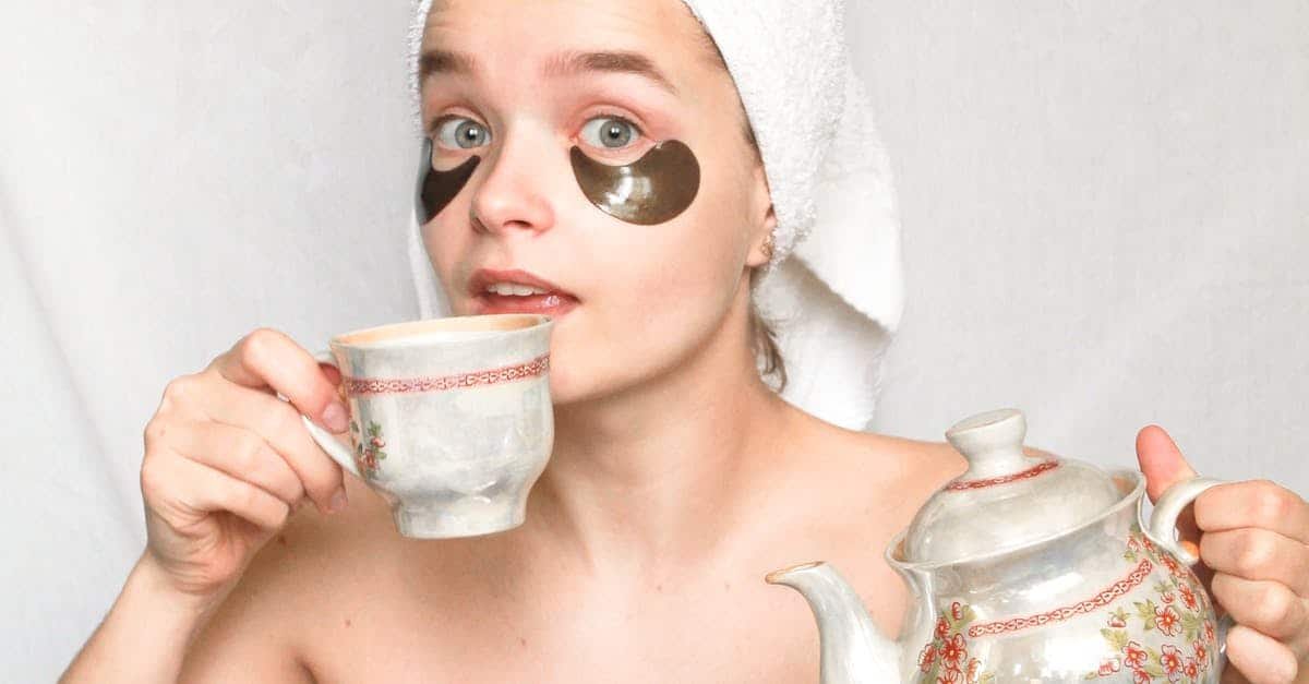 A person eating a donut