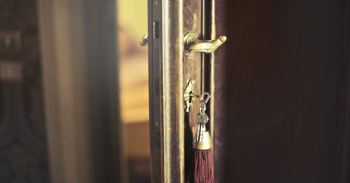 A close up of a door