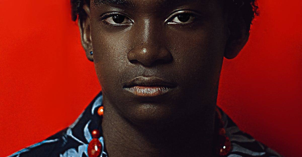 A close up of a person wearing a costume
