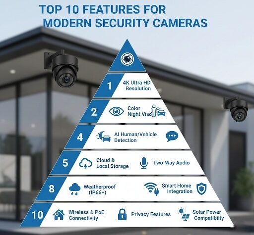 Features in Modern Security Cameras