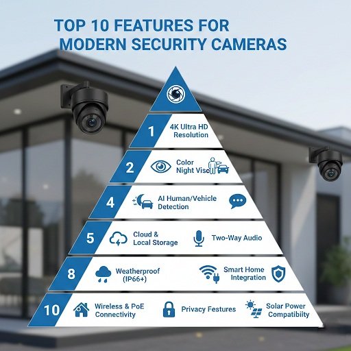 Features in Modern Security Cameras
