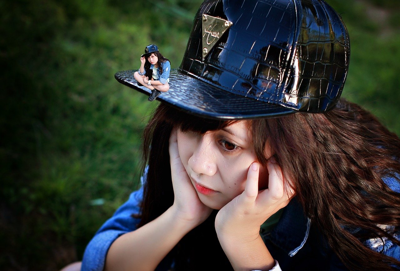 A close up of a person wearing a helmet